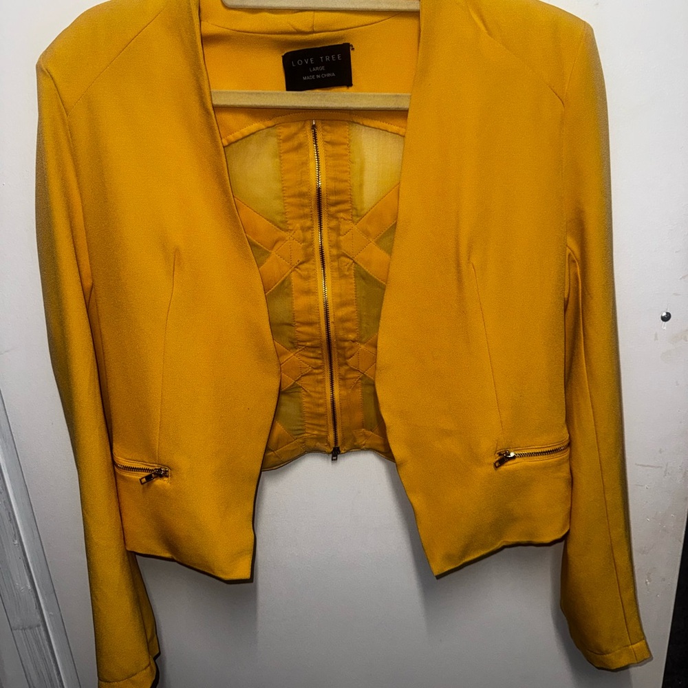 Women's Yellow business Jacket size large